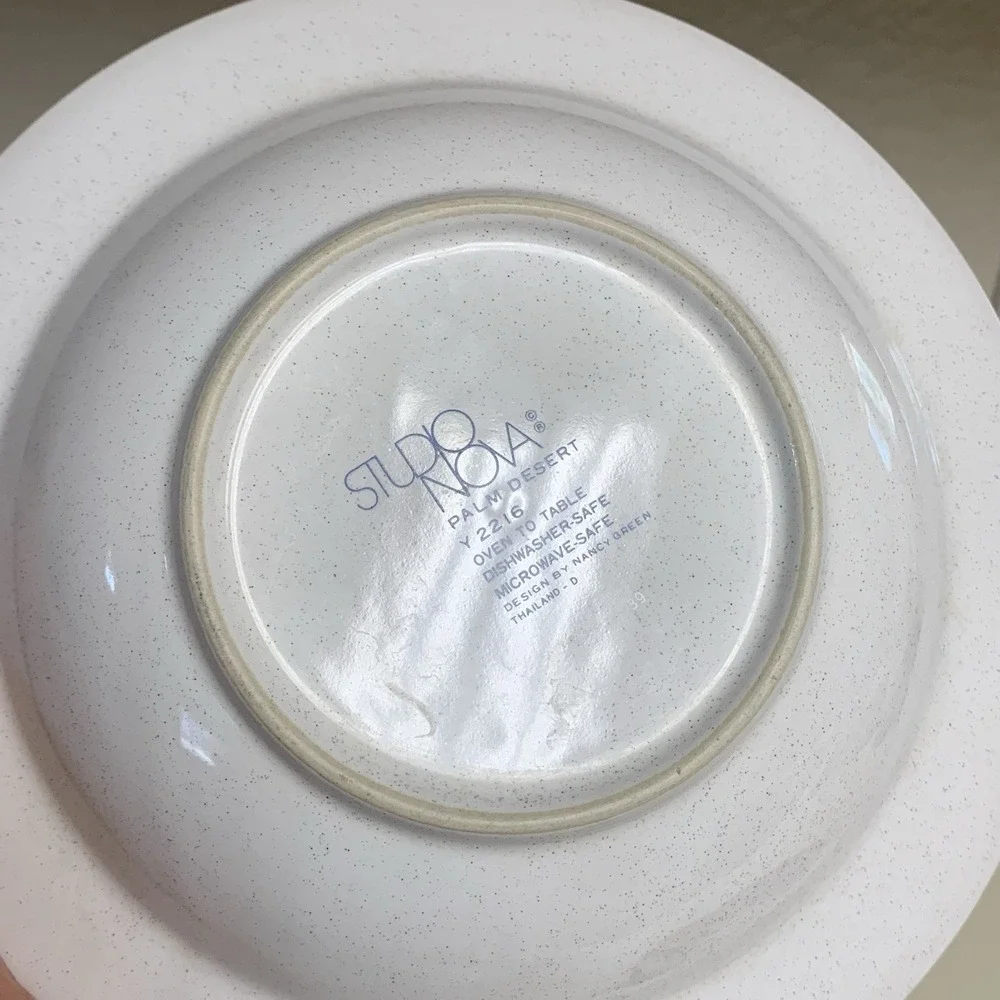 Set of 3 Studio Nova Palm Desert Rimmed Soup Cereal Bowls ~8 1/4
